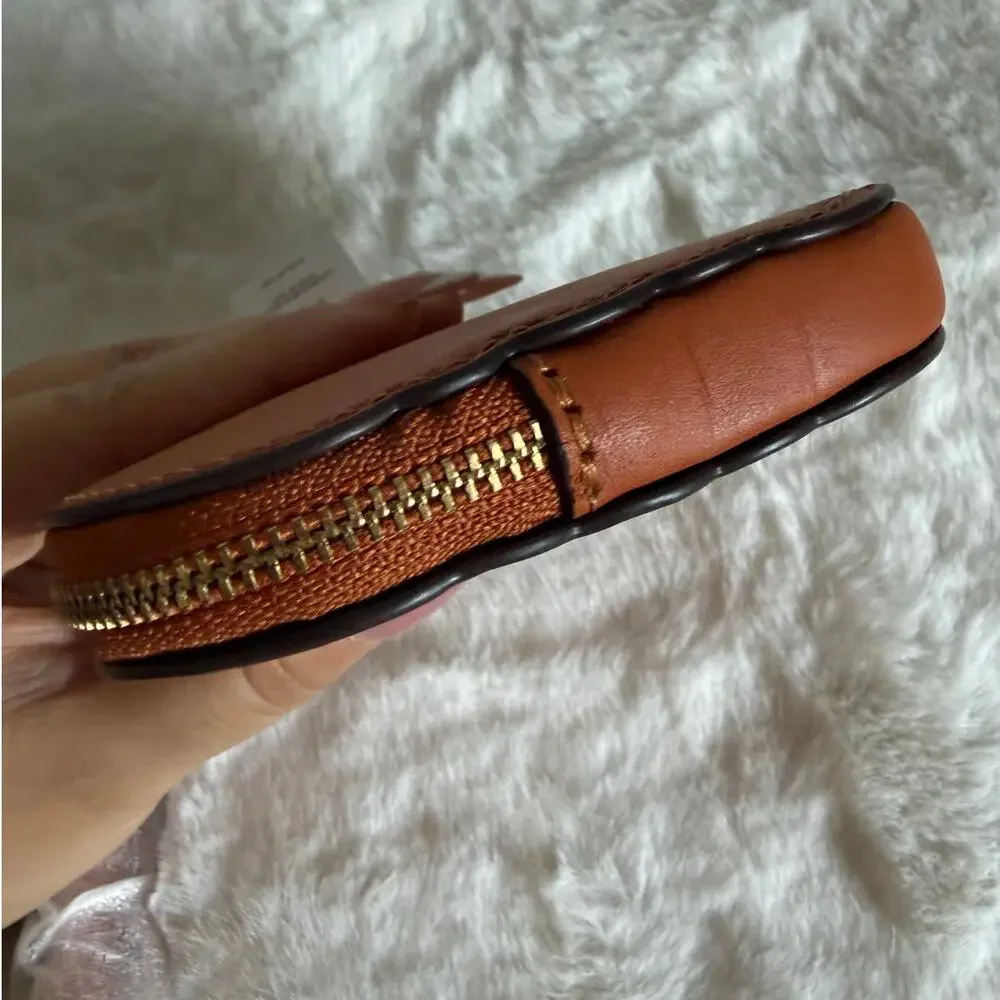 NWT Coach Halloween Pumpkin Coin Case Wristlet